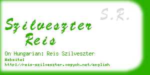 szilveszter reis business card